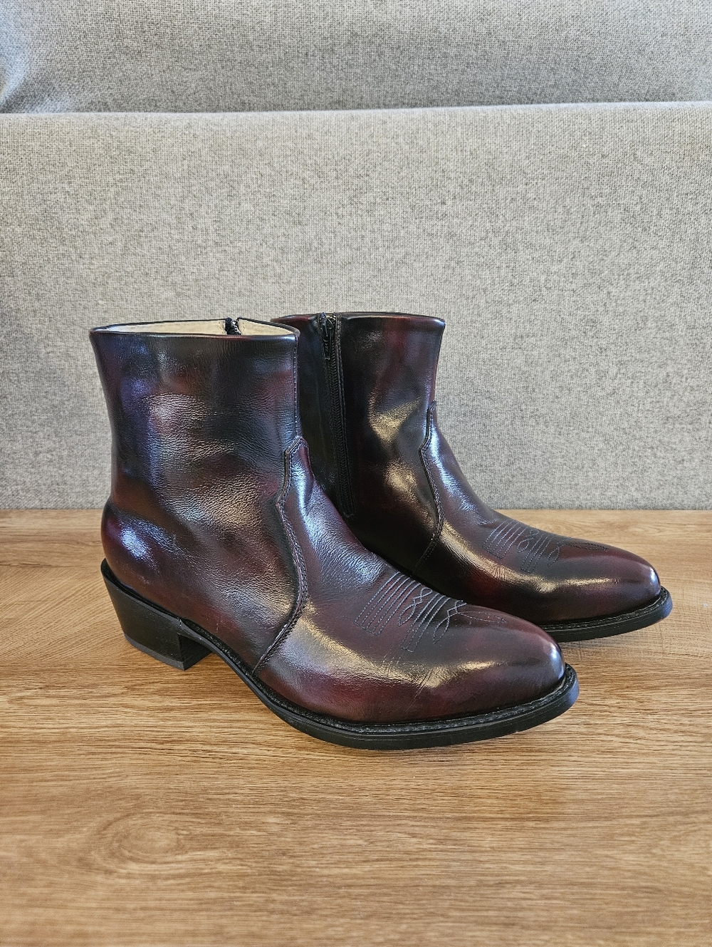 Durango DB955 Leather Black Cherry Western Boot Men Size 10.5 D